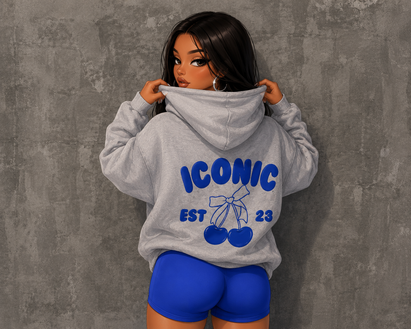 ICONIC HOODIE- HEATHER GREY