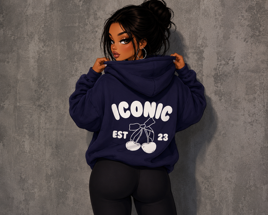 ICONIC HOODIE- NAVY