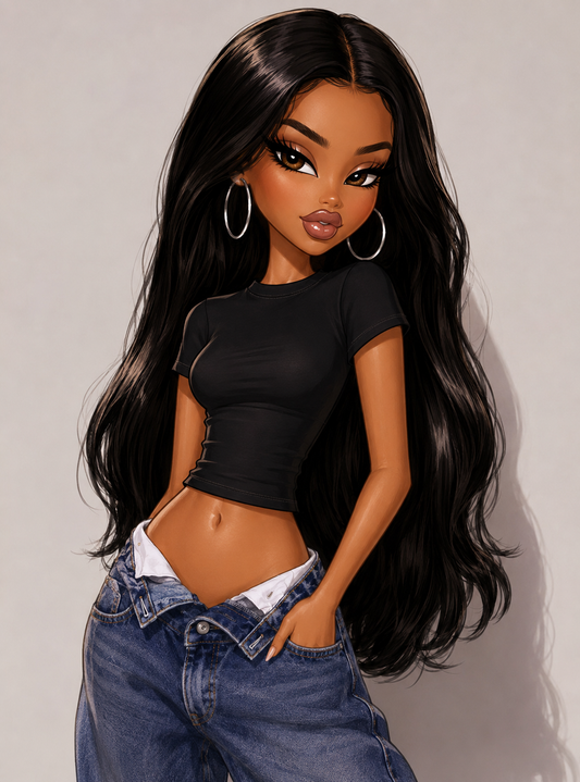 Black Sculpt Seam Top