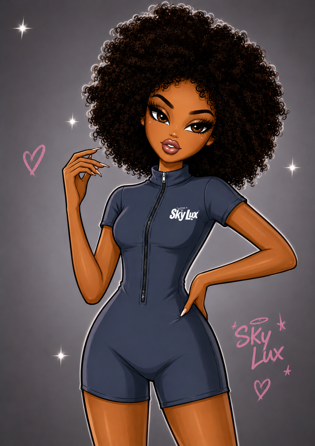 MAIN CHARACTER ZIP BODY SUIT RAINY DAY