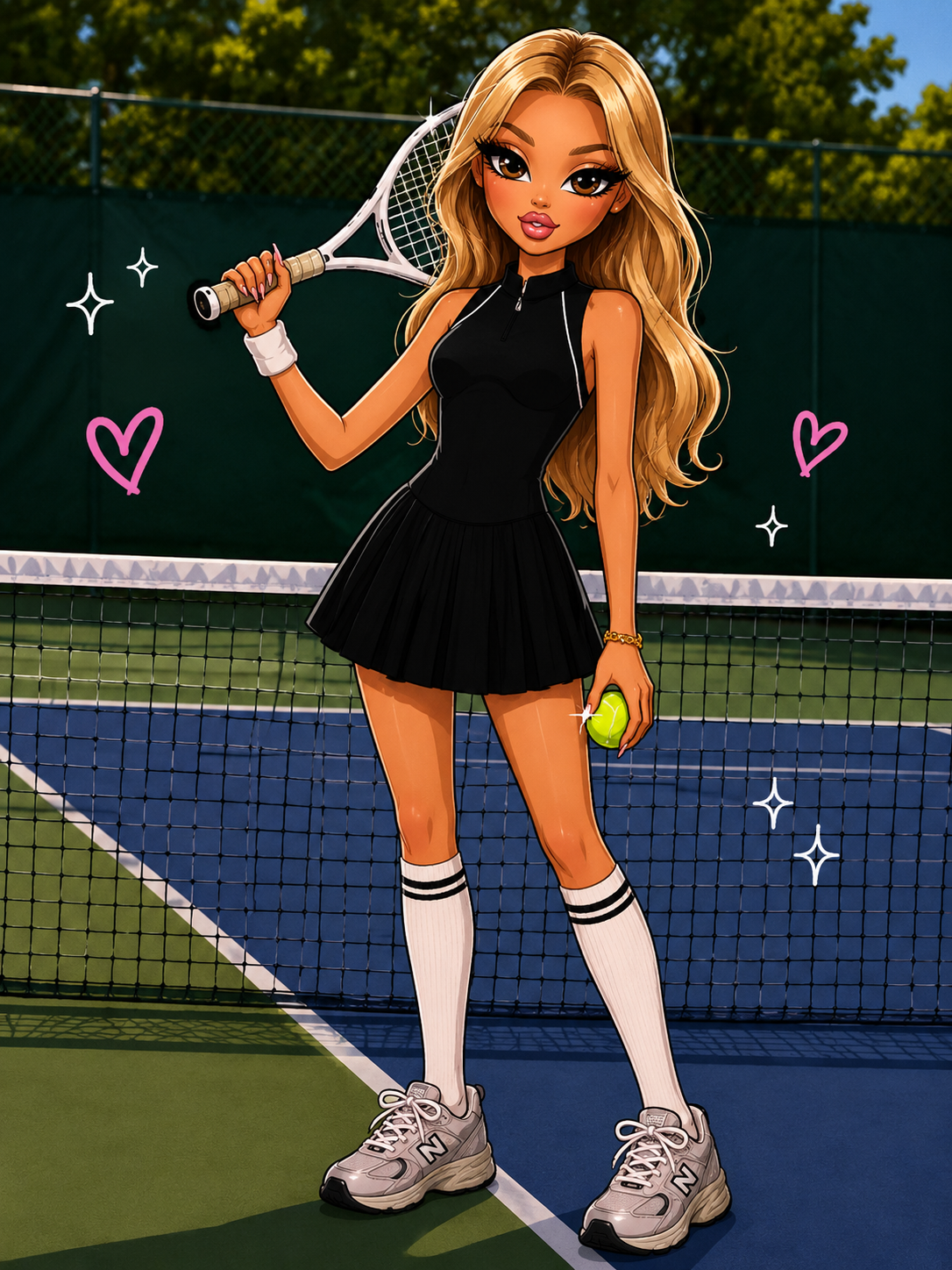 SERVING LOOKS TENNIS DRESS-JET BLACK