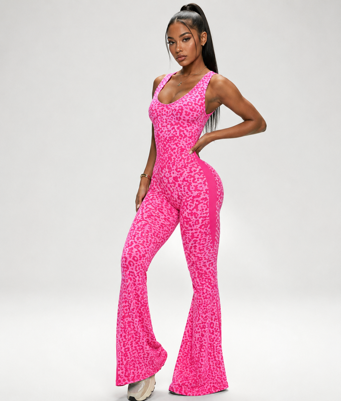 HOT PINK LEOPARD BODYSUIT