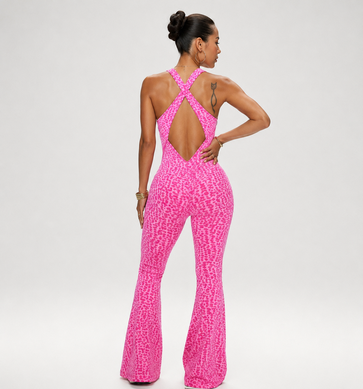 HOT PINK LEOPARD BODYSUIT