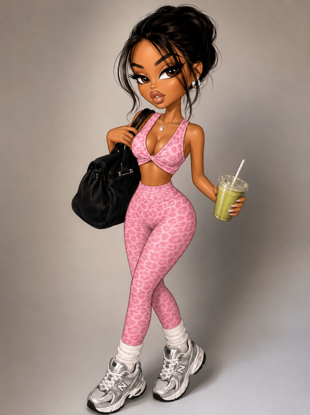 BOMBSHELL LEOPARD TOP-PINK