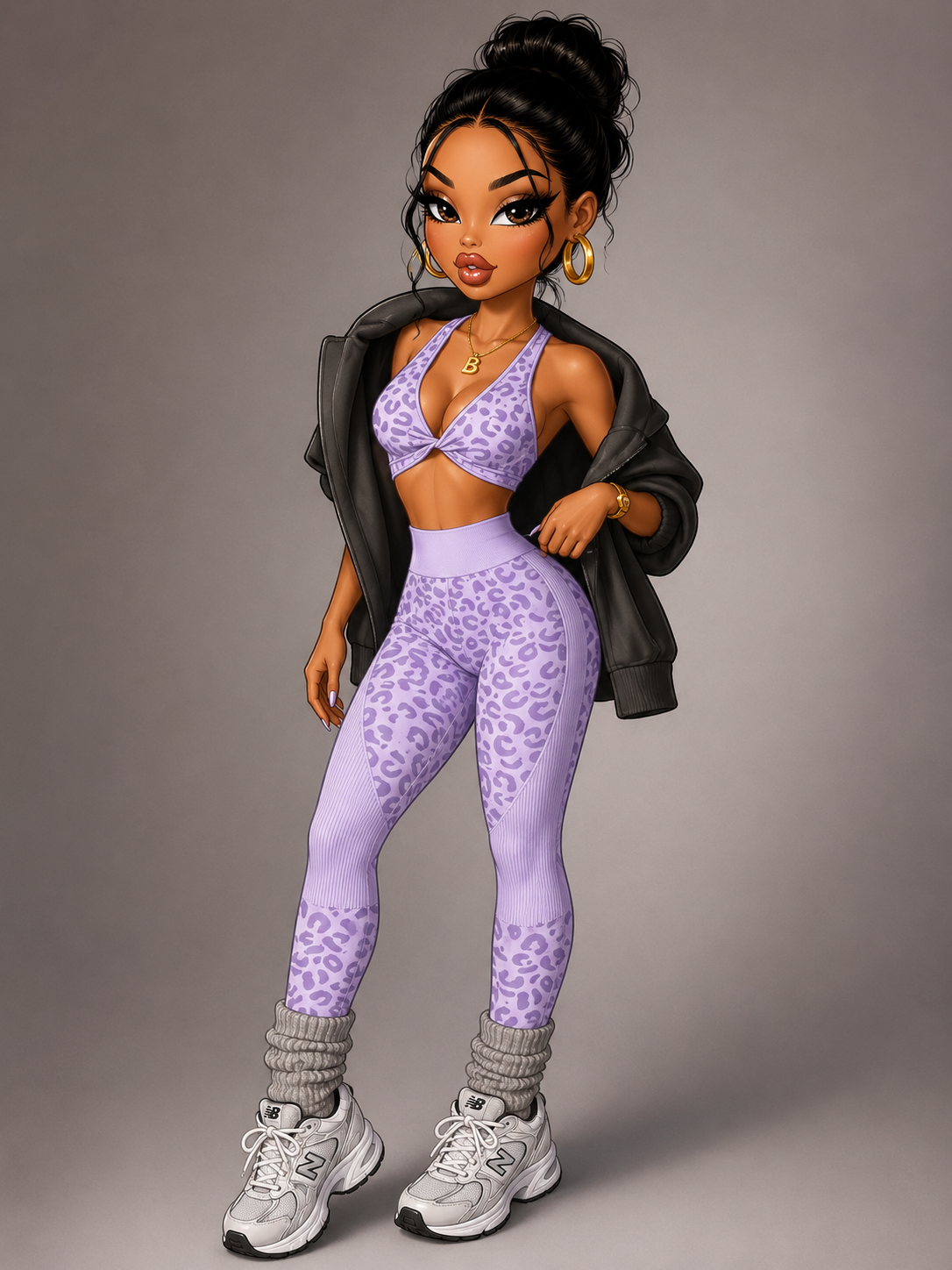 BOMBSHELL LEOPARD TOP-LAV