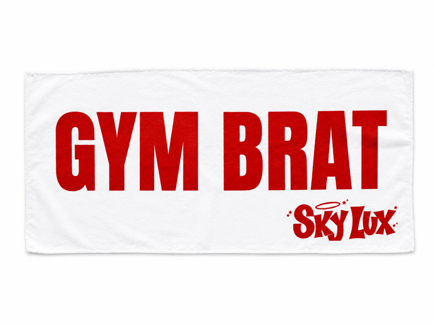 GYM BRAT GYM TOWEL-RED/WHITE