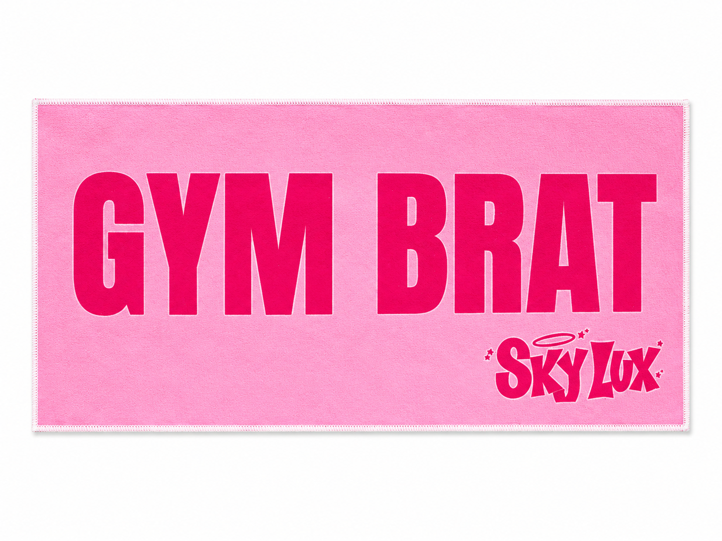 GYM BRAT GYM TOWEL-DARK PINK/PINK