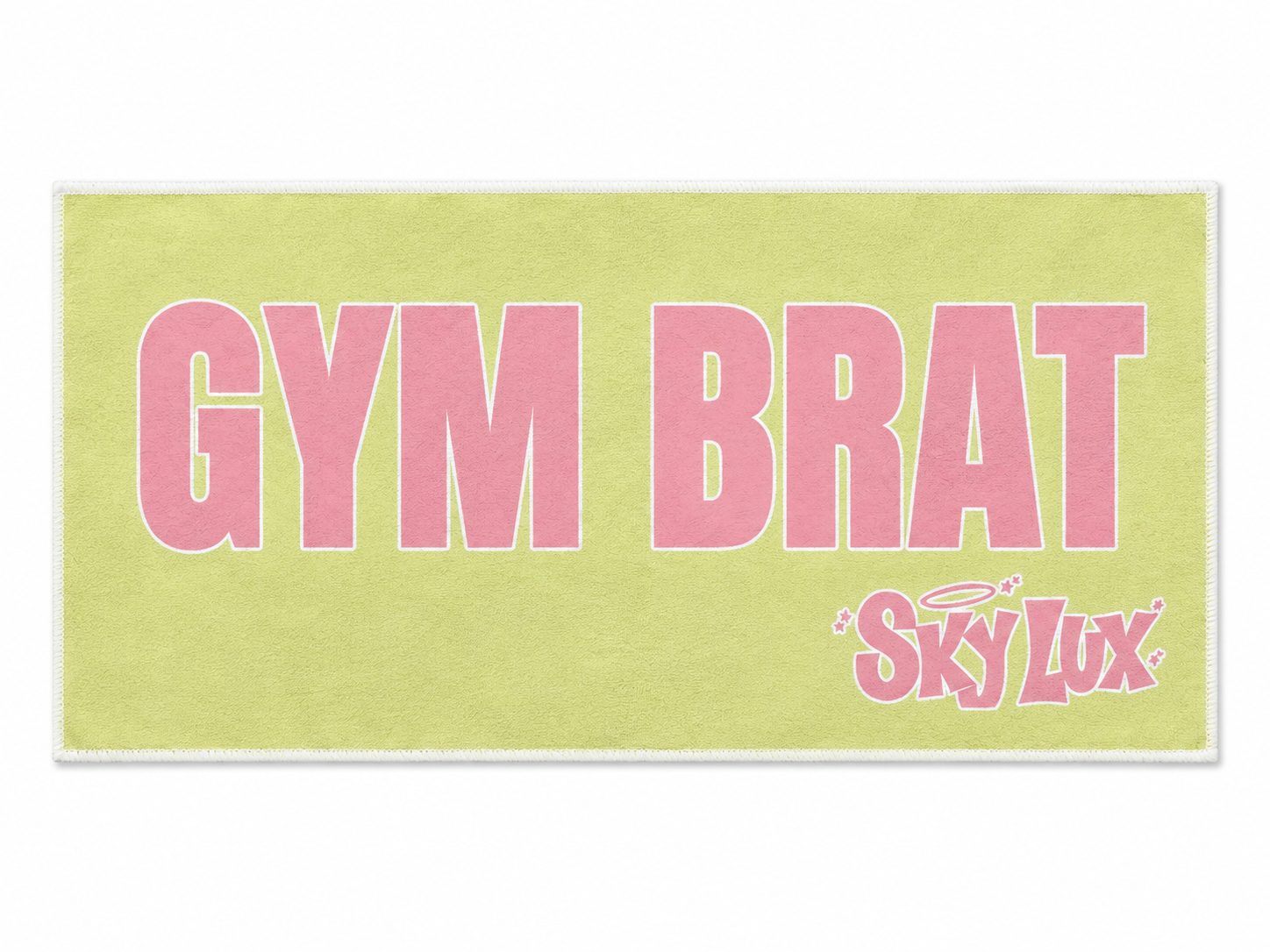 GYM BRAT GYM TOWEL-PINK/GREEN