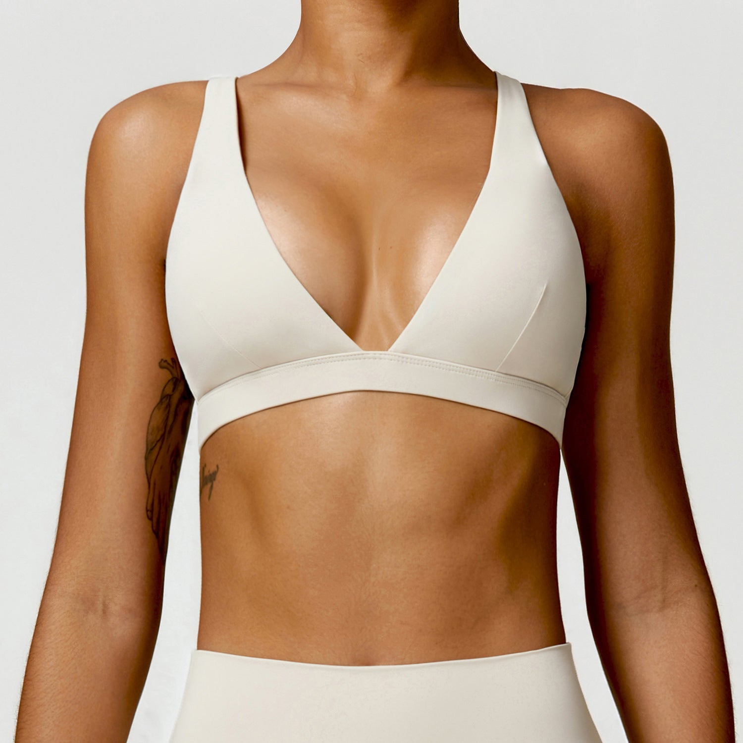 Champagne Triangle Sports Bra