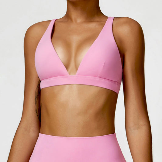 Tea Rose Triangle Sports Bra