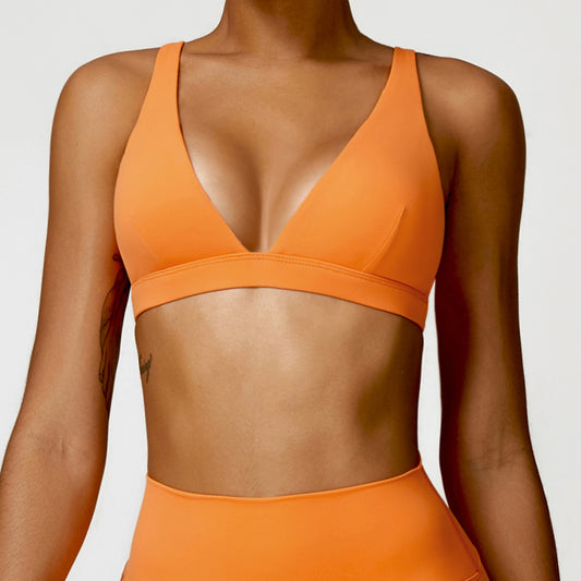 Tangerine Triangle Sports Bra