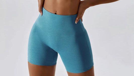 Heather Blue High Waisted Spandex