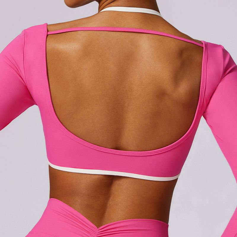 Two Tone Hot Pink Long Sleeve