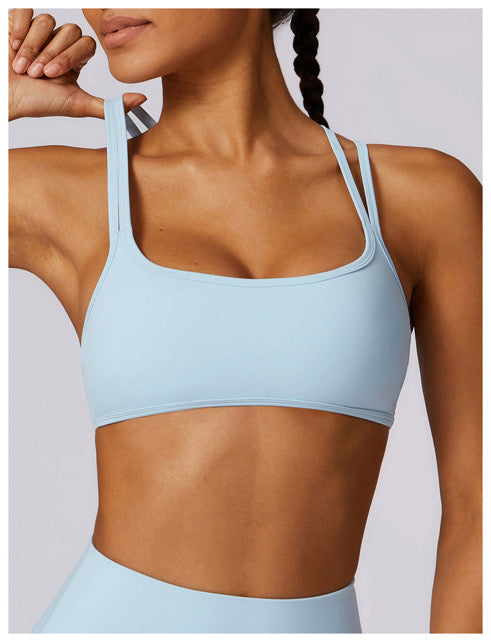 J’adore Lété Light Blue Strap Sports Bra