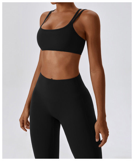 J’adore Lété Black Strap Sports Bra