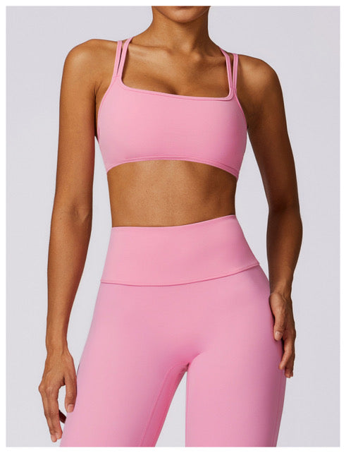 J’adore Lété Rose Pink Strap Sports Bra