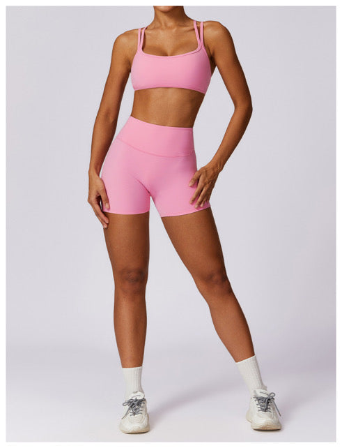 J’adore Lété Rose Pink Strap Sports Bra