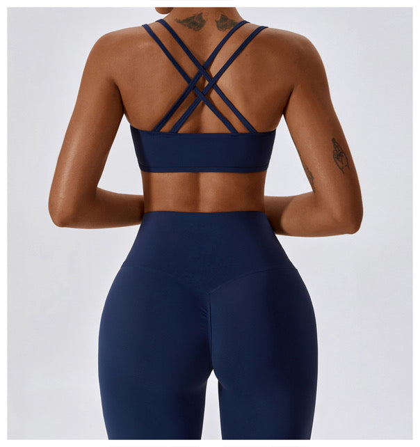 J’adore Lété Navy Strap Sports Bra