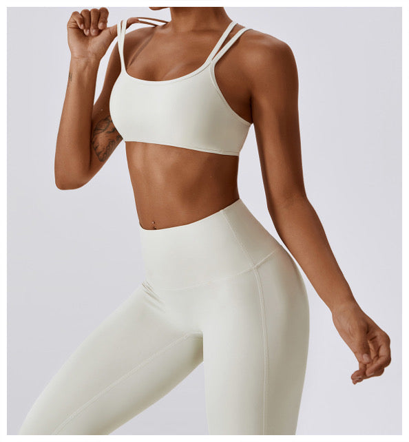 J’adore Lété Cream Strap Sports Bra