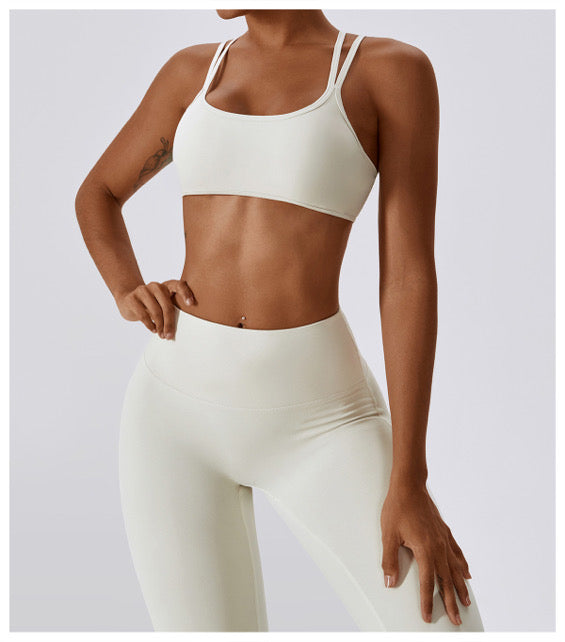 J’adore Lété Cream Strap Sports Bra