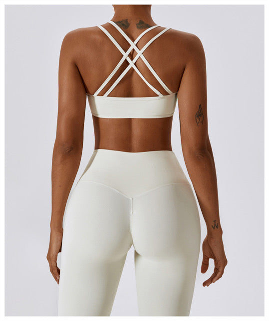 J’adore Lété Cream Strap Sports Bra