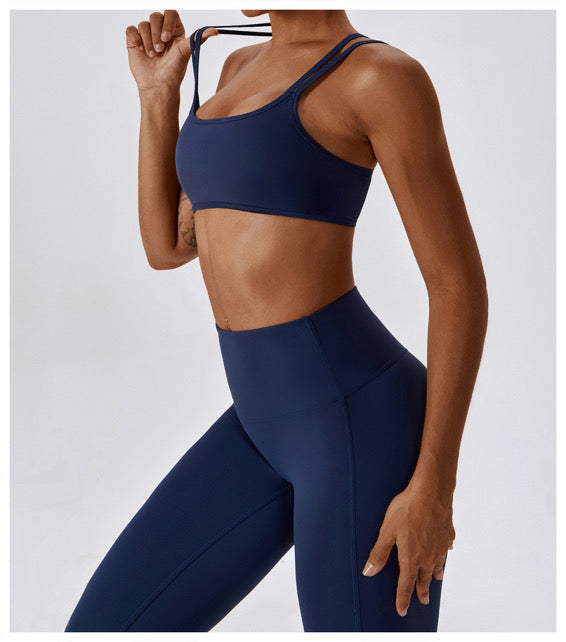 J’adore Lété Navy Strap Sports Bra