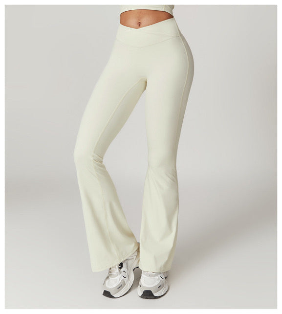 Soft Cream Flared Leggings