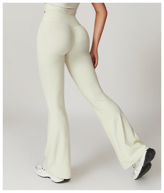 Soft Cream Flared Leggings