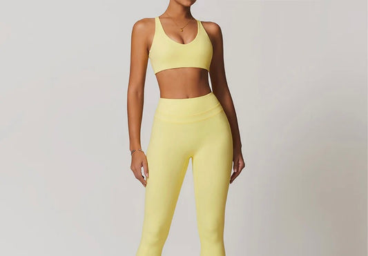 Lemon Twist Back Sports Bra