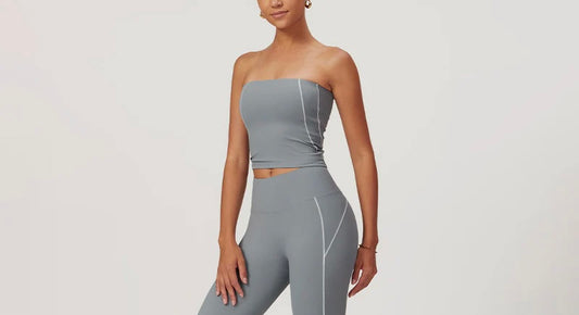 Storm Grey Two-Tone Tube Top