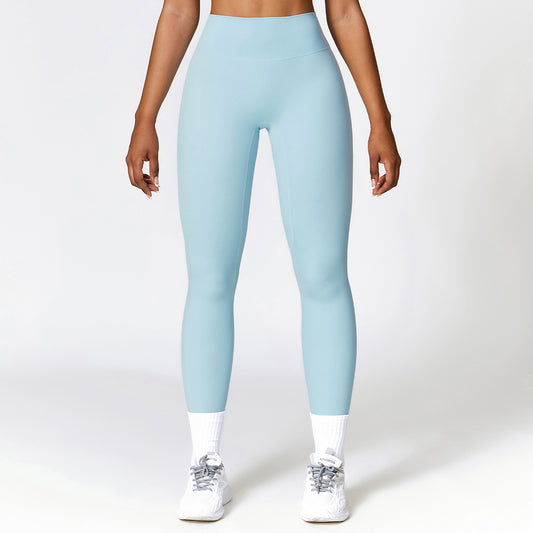 Light Blue High Waisted Hip Lift Leggings