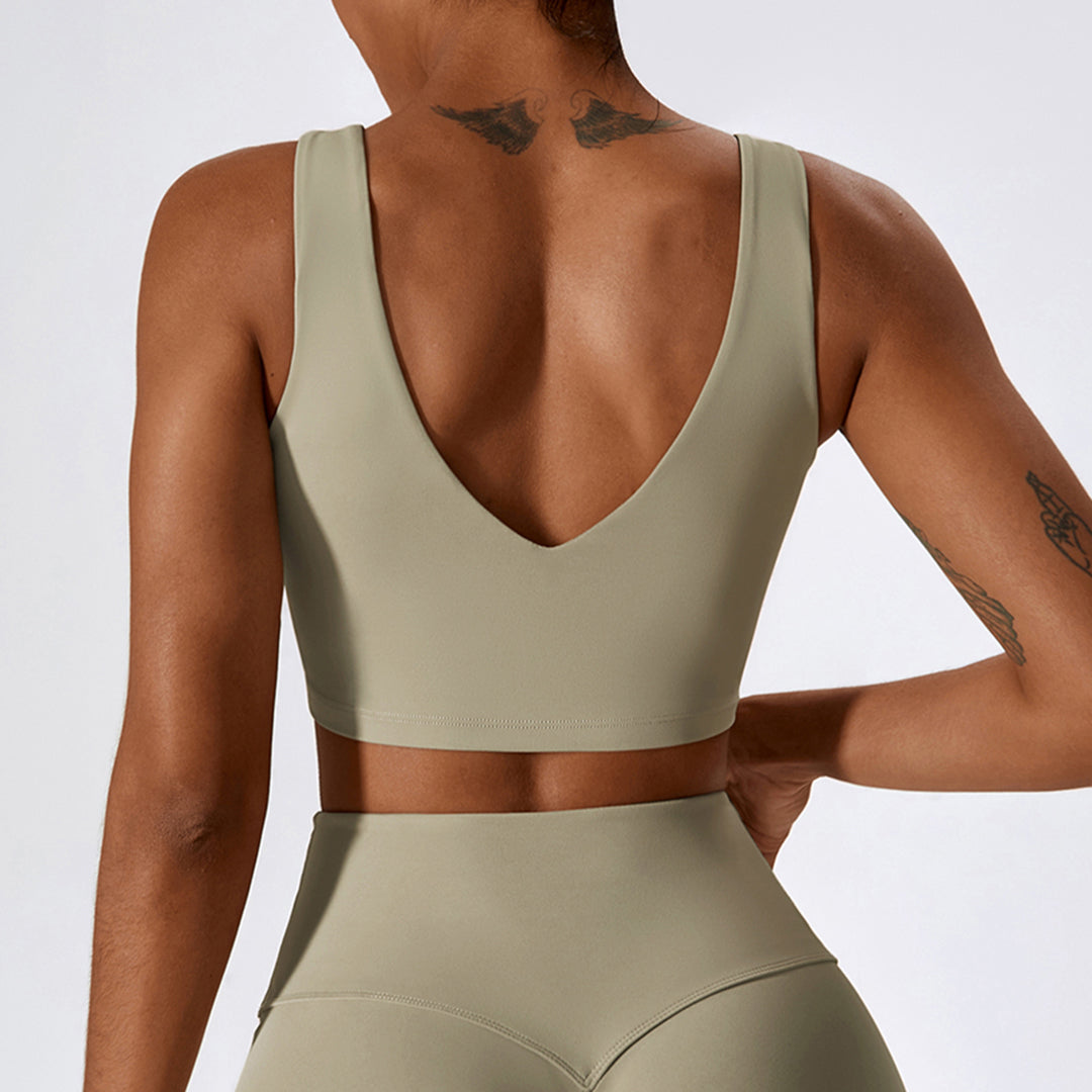 Light Brown Earth Tone Sports Bra