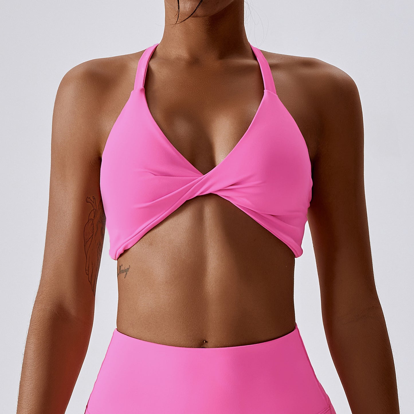 Hot Pink Fit Twist Bra