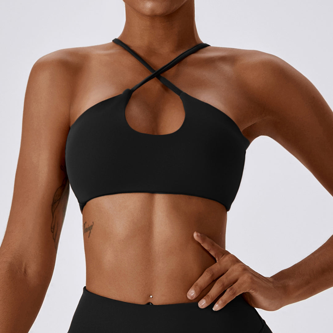 Black Soft Girl Sport Bra