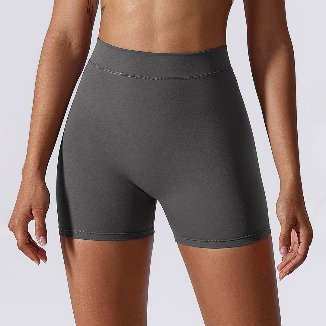 Dark Grey Low V-Back Scrunch Butt Shorts