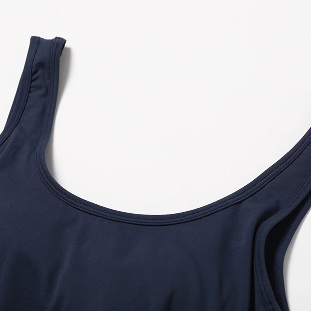 Navy Flared Butt Scrunch Body-Suit