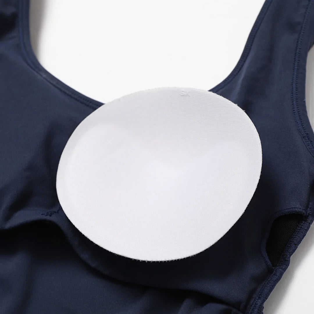 Navy Flared Butt Scrunch Body-Suit