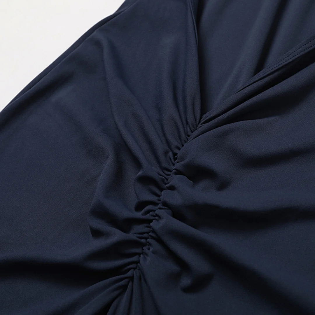 Navy Flared Butt Scrunch Body-Suit