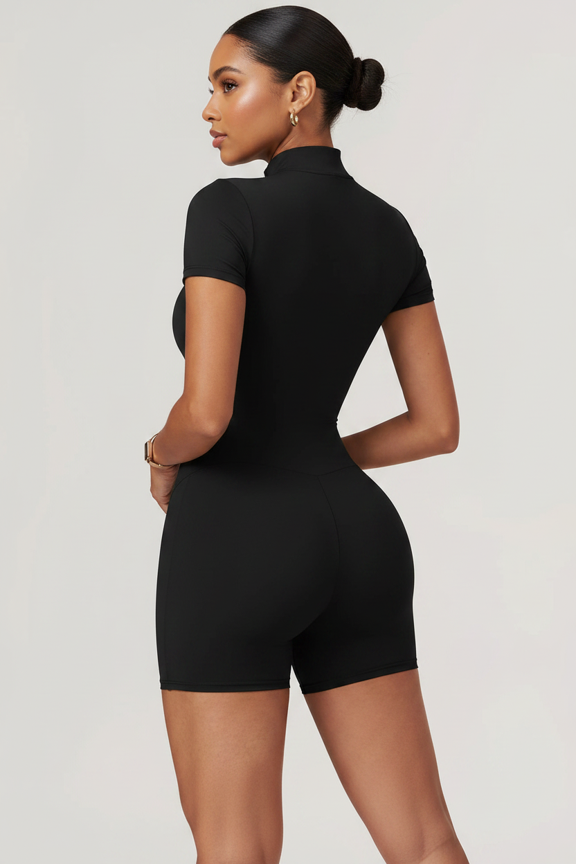 Black Romper - Back View