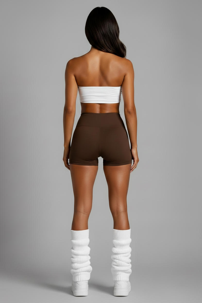 DOLL SHORTS - Dark Brown Back View