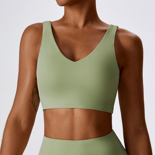 Green Earth Tone Sports Bra