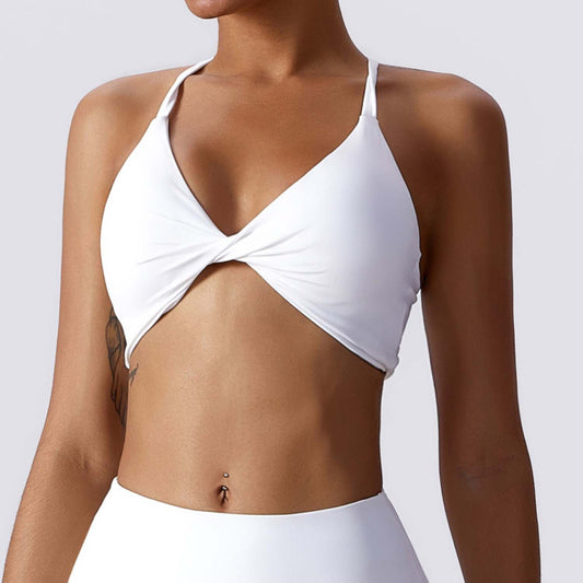 White Fit Twist Bra