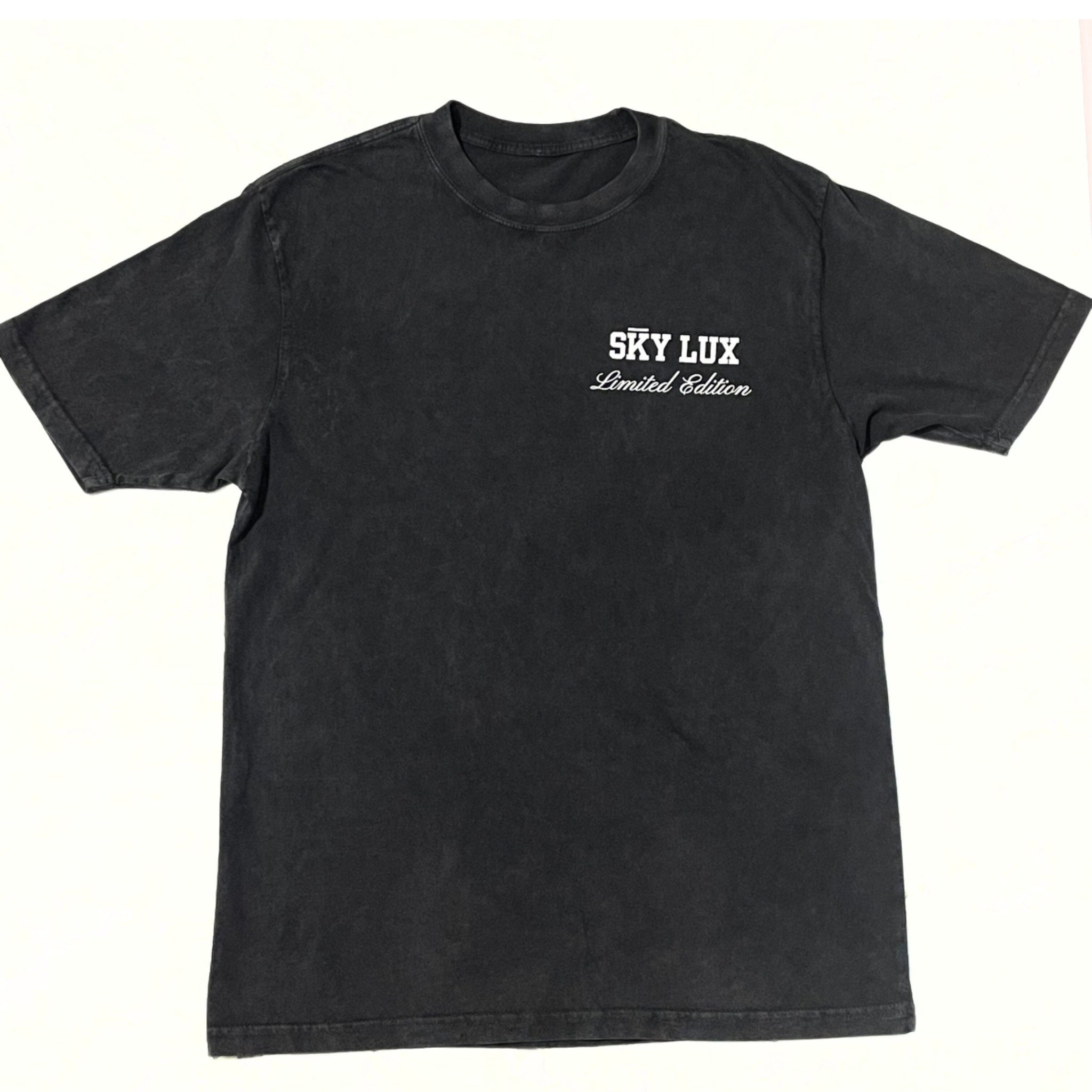 Exclusive Limited Edition Sky Lux Men's Heavy Weight Black T-Shirt