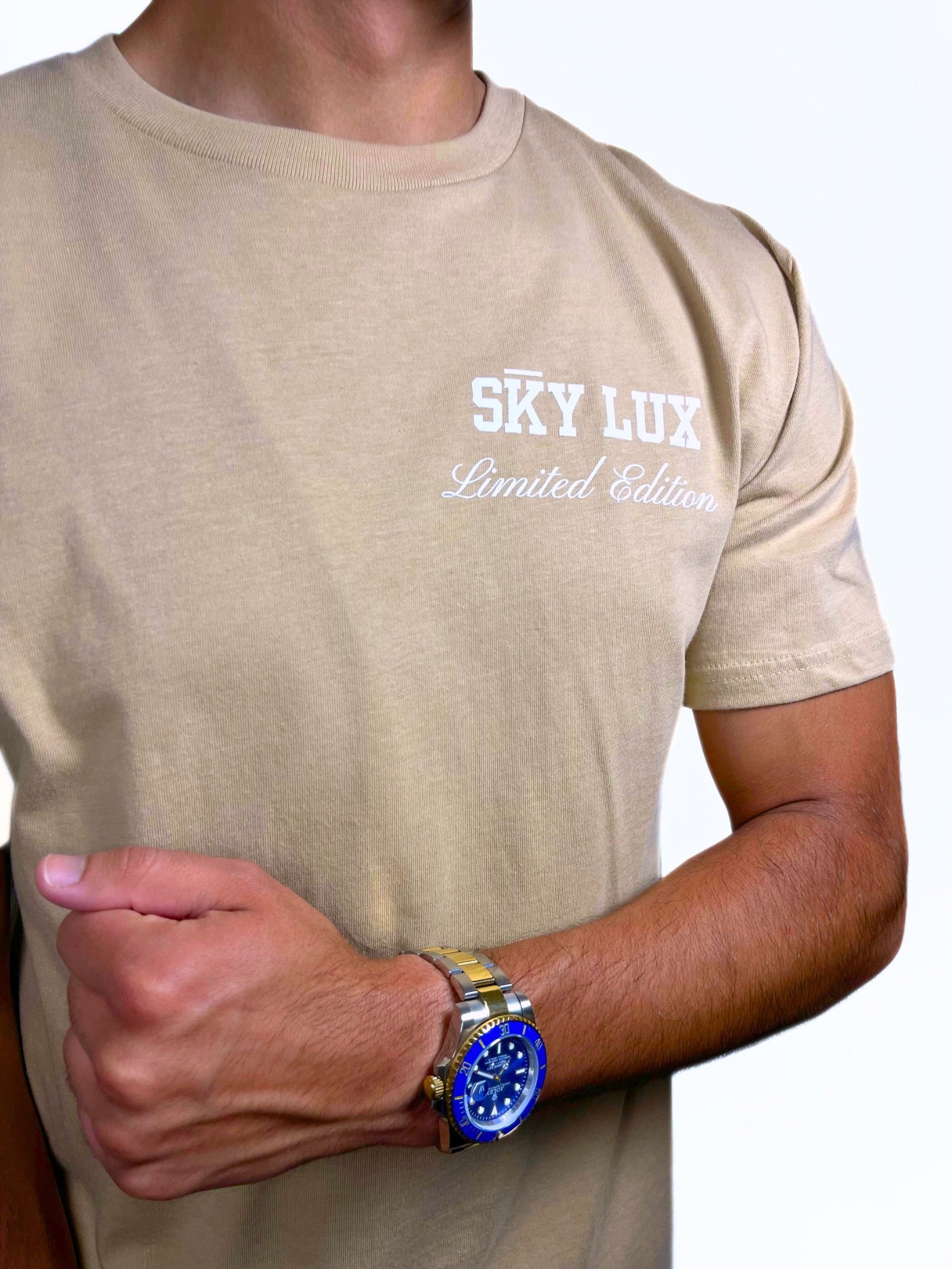 Exclusive Limited Edition Sky Lux Men's Sand T-Shirt