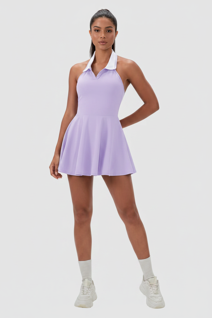 Lavender Halter Tennis Dress - New Model