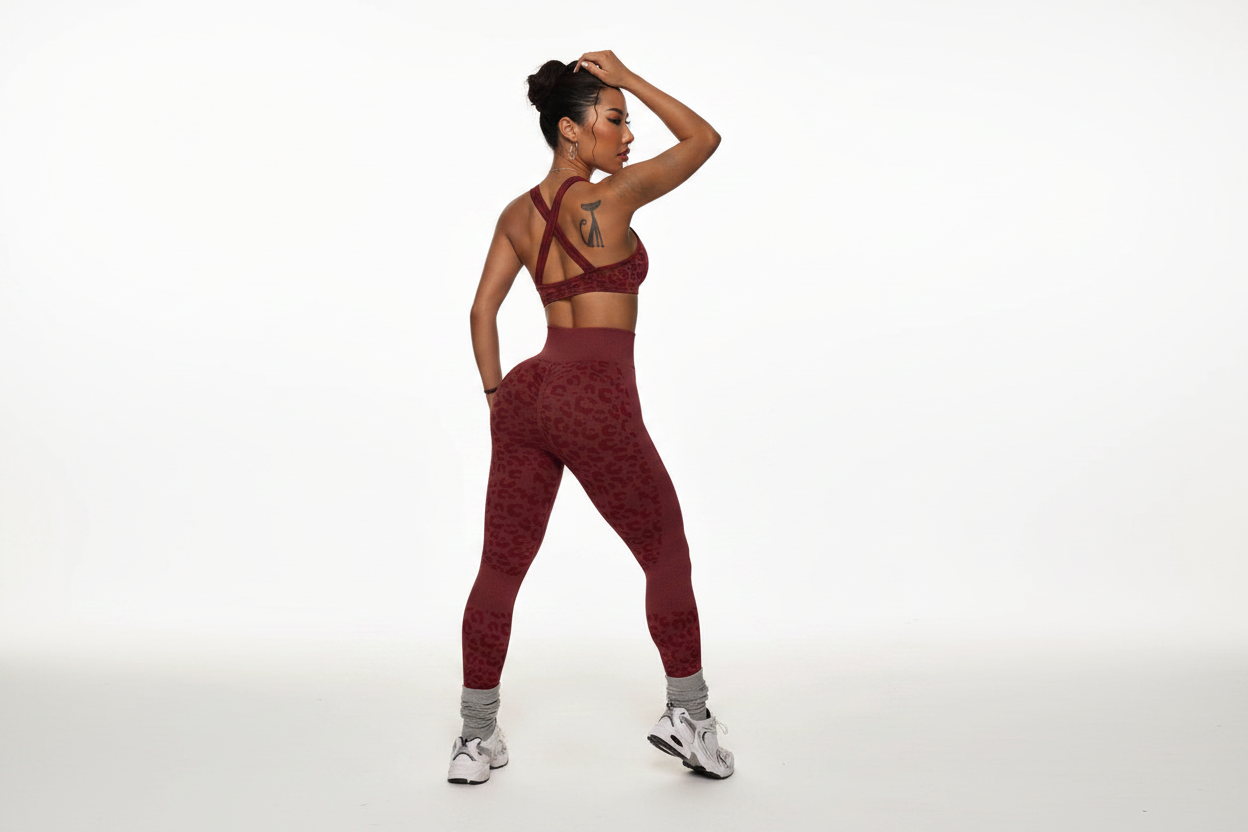Maroon Cross-Back Set