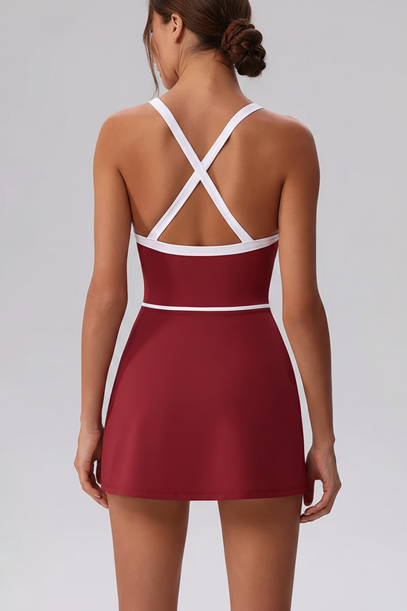 Tennis Dress Red - Back