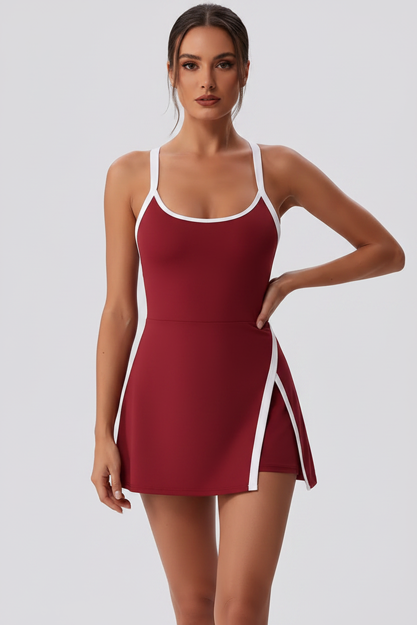 Tennis Dress Red - Full Face